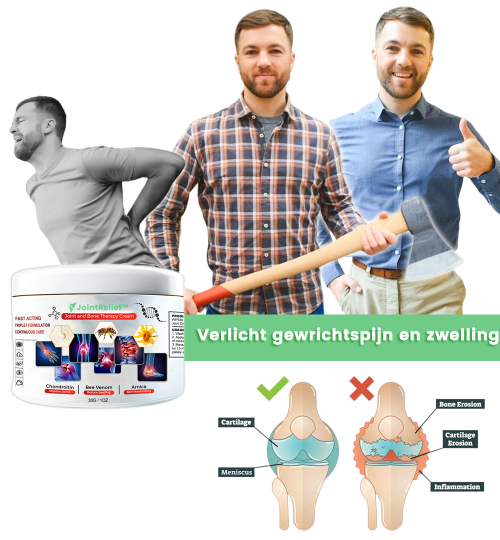 JointRelief™ | Gewrichts- en Bottherapiecrème