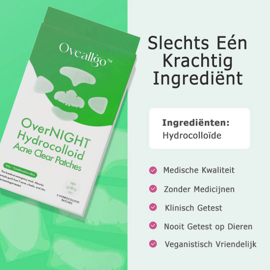 AcneCure™ | Hydrocolloïde acnebehandelingspleisters voor de nacht