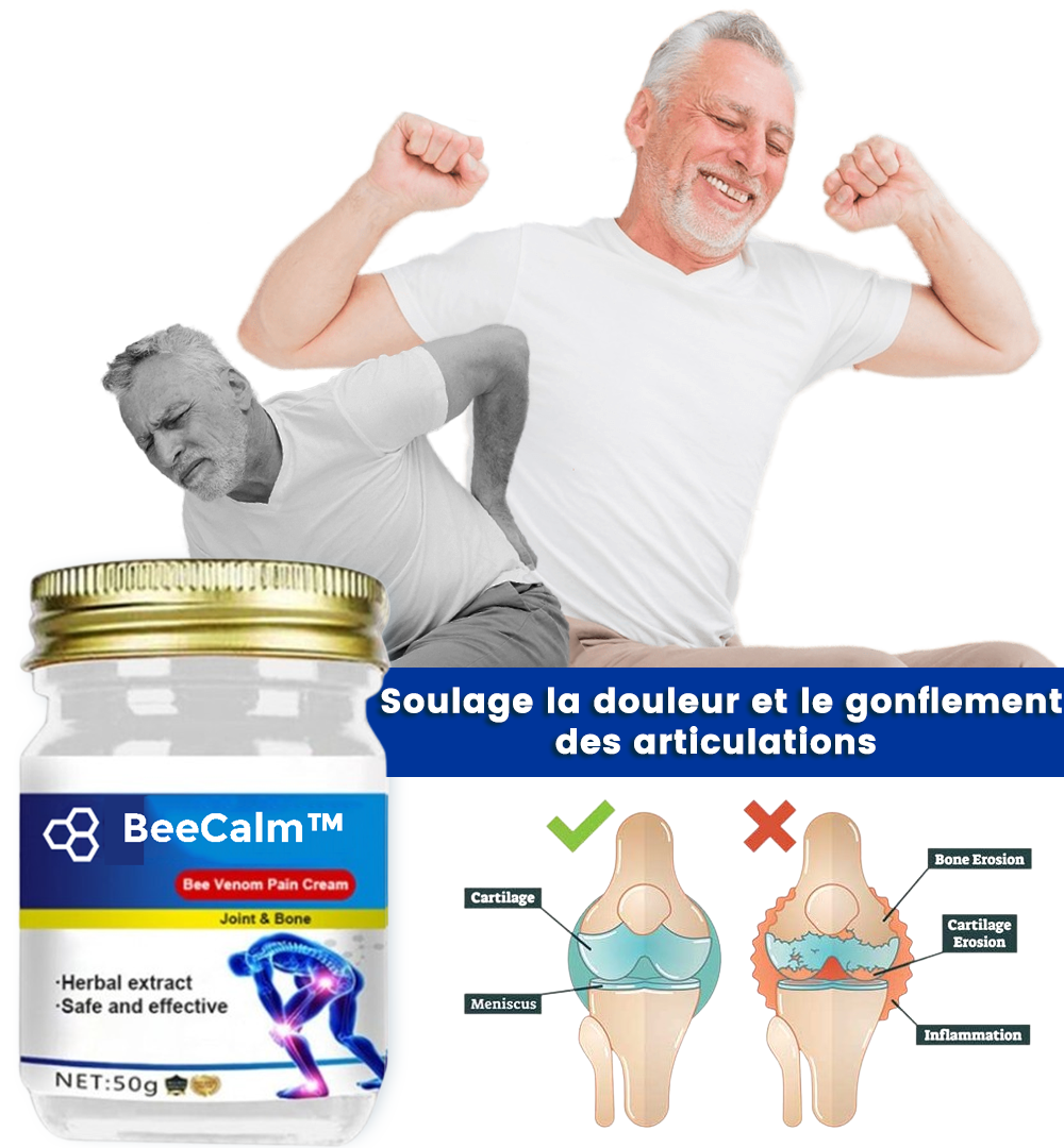 BeeCalm™ | Crème Apaisante pour les Douleurs Articulaires et Osseuses au Venin d'Abeille