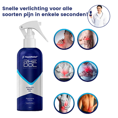 RapidRelief™ | Een revolutionaire pijnverlichtingsspray