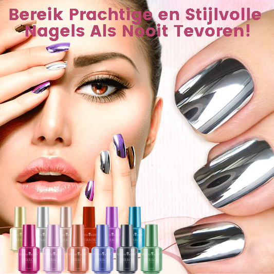 GlintGleam™ | Superbe vernis à ongles miroir métallique 