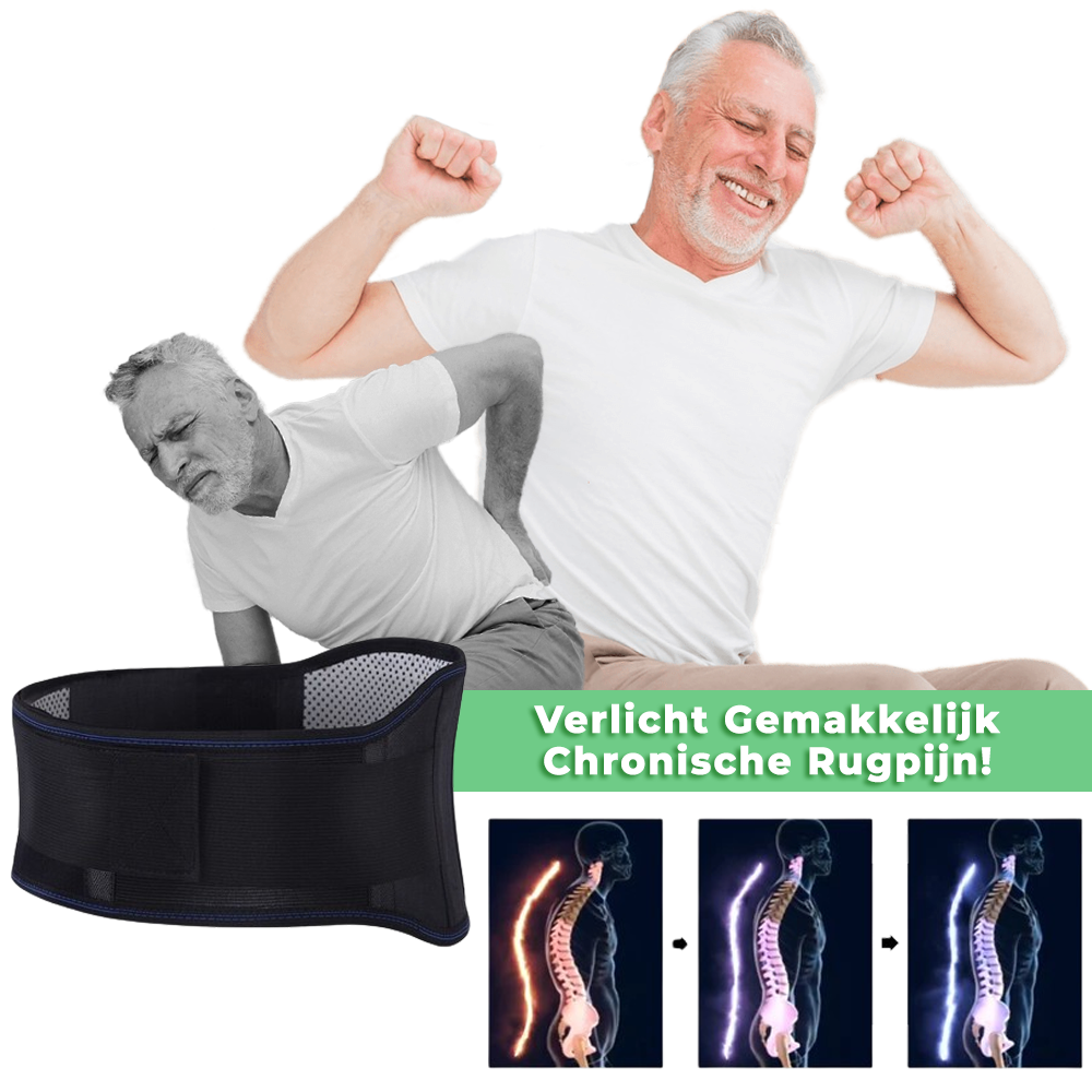 LumbarLeap™ | Cintura riscaldante per terapia magnetica per dolori alla colonna lombare e sciatica 