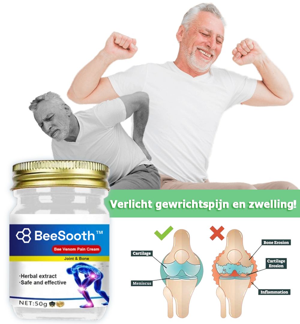 BeeSooth™ | Geneeskrachtige crème voor gewrichts- en botpijn met bijengif