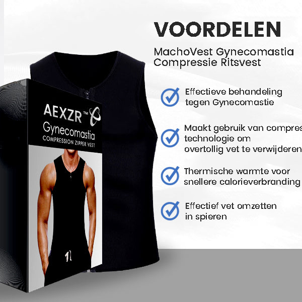 MachoVest™ | Gynecomastia Compressie Ritsvest