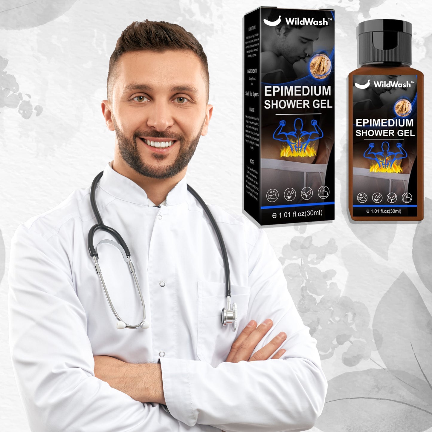 WildWash® | Gel doccia Epimedium per uomo 