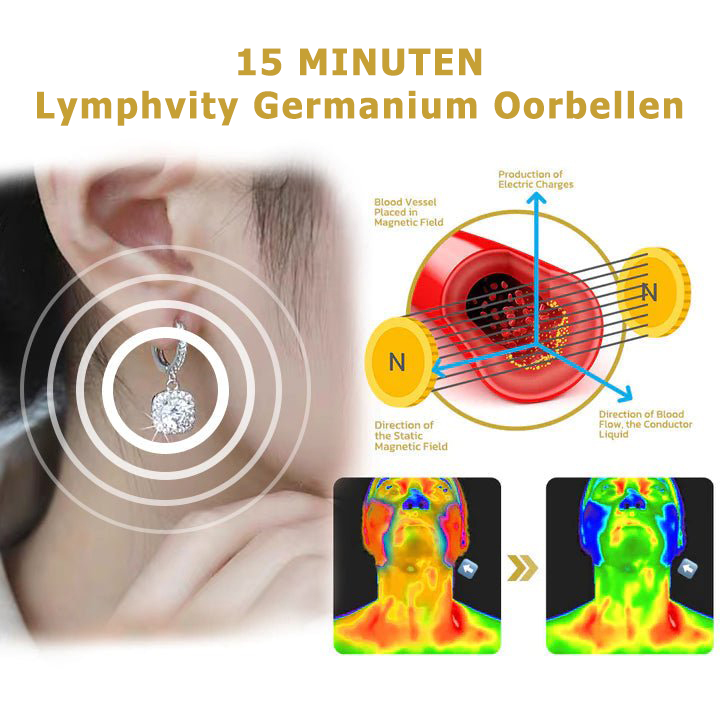 SlimCharm™ | Germanium lymfatische magnetologie oorbellen van Mozambique steen