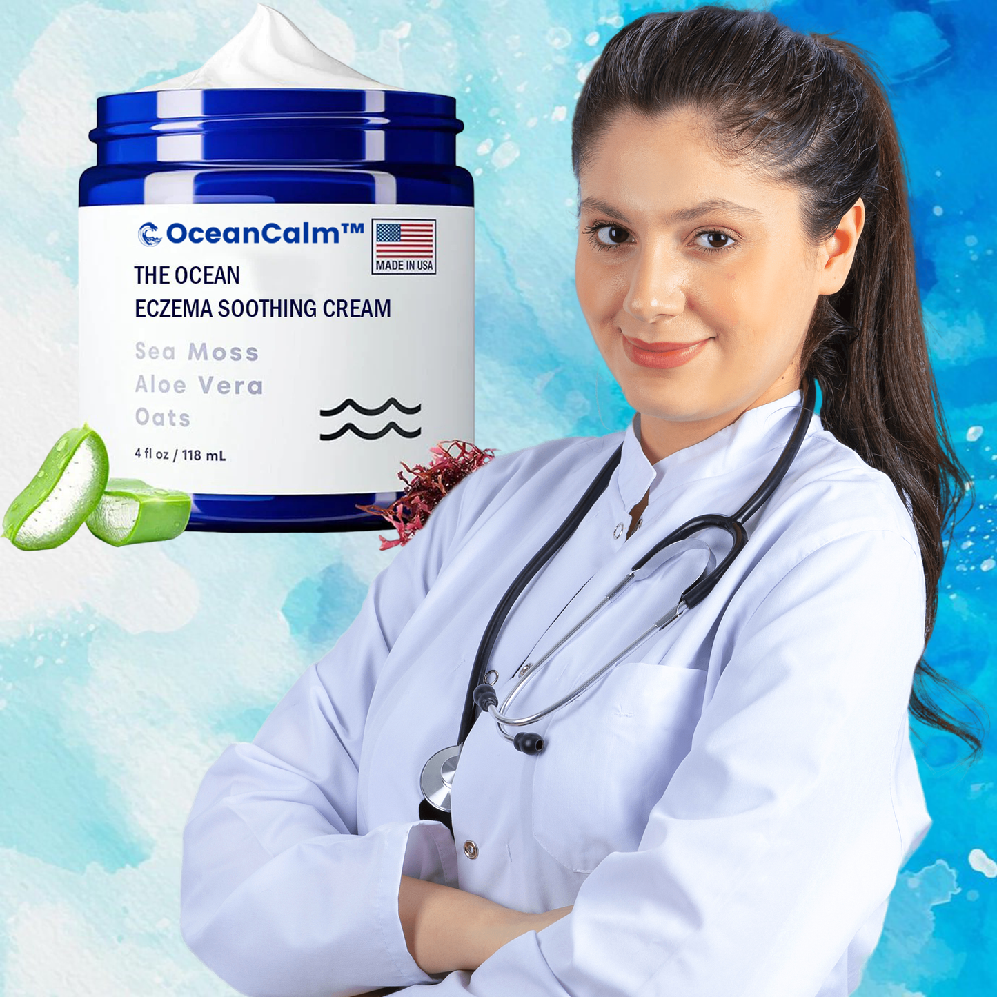 OcéanCalm™ | Crème apaisante naturelle contre l'eczéma de l'océan 