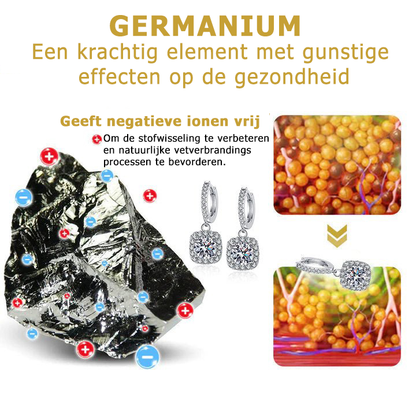 SlimCharm™ | Germanium lymfatische magnetologie oorbellen van Mozambique steen