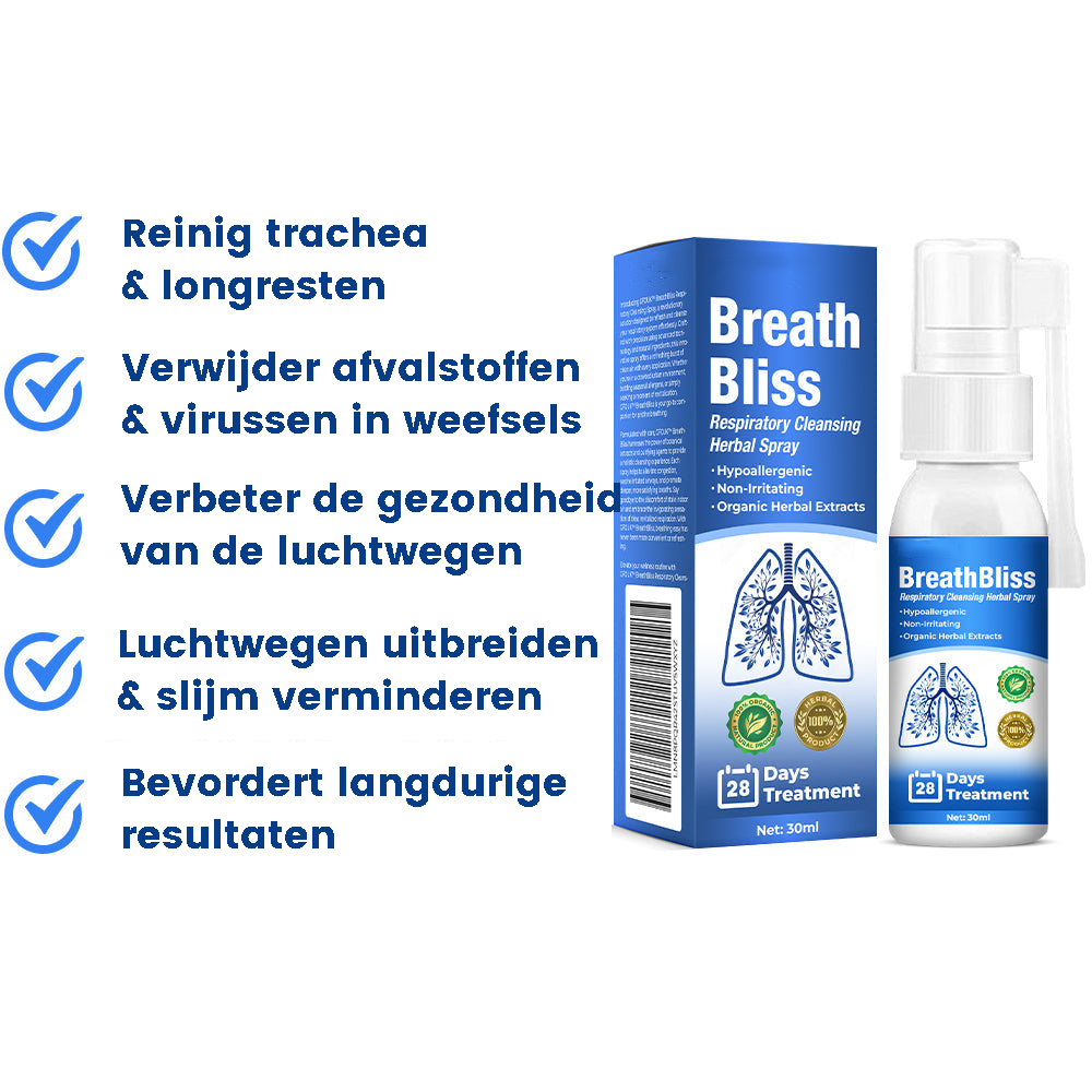 BreathBliss™ | Spray Detergente alle Erbe per le Vie Respiratorie 