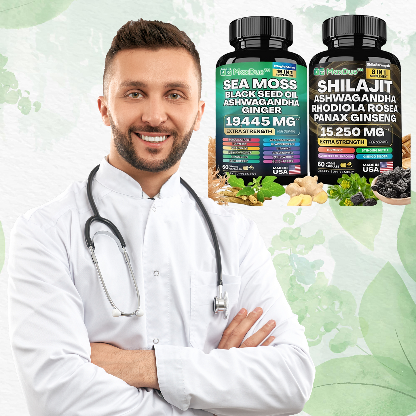 MaxDuo™ | Super Pack : Sea Resources 16-en-1 Magic Mix + Shilajit 8-en-1 Mix 