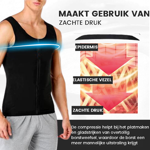 MachoVest™ | Gynecomastia Compressie Ritsvest