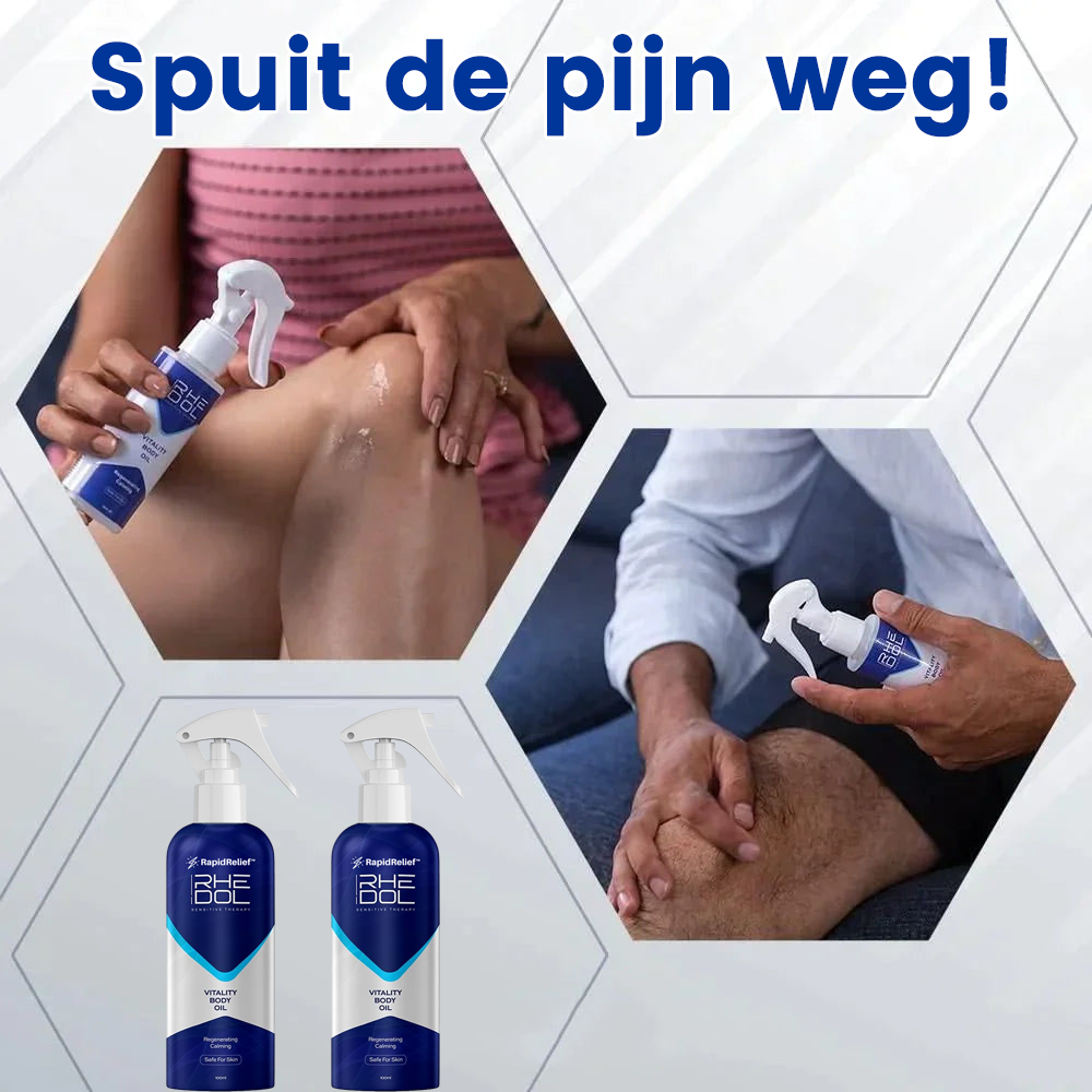 RapidRelief™ | Een revolutionaire pijnverlichtingsspray