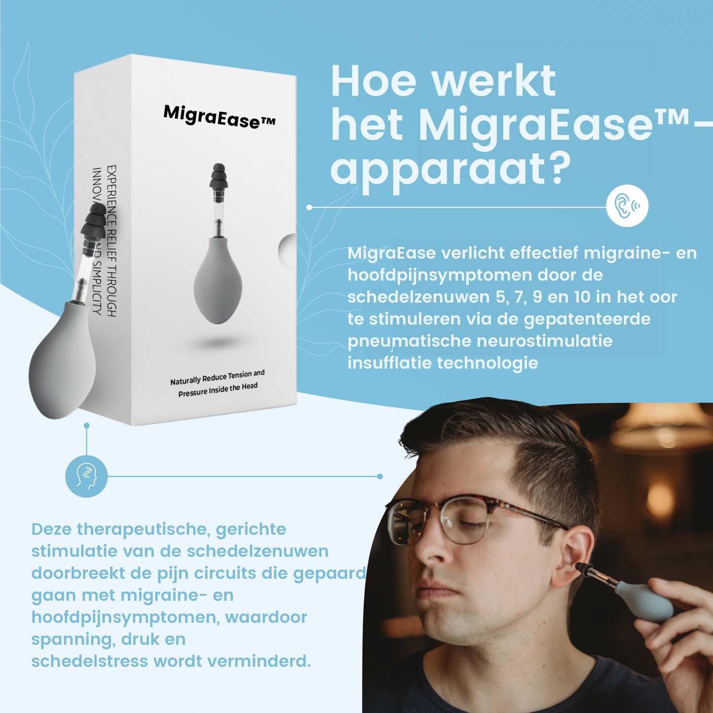 MigraEase™ | Dispositivo per alleviare mal di testa ed emicrania 