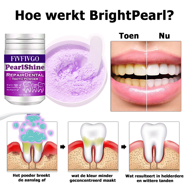 BrightPearl™ | Poudre de réparation et de blanchiment des dents 