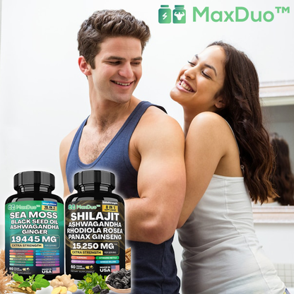 MaxDuo™ | Super Pack: Mix magico 16 in 1 di risorse marine + Mix 8 in 1 Shilajit 