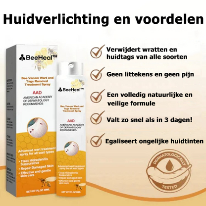 BeeHeal™ | Behandeling om moedervlekken en huidtags te verwijderen met bijengif