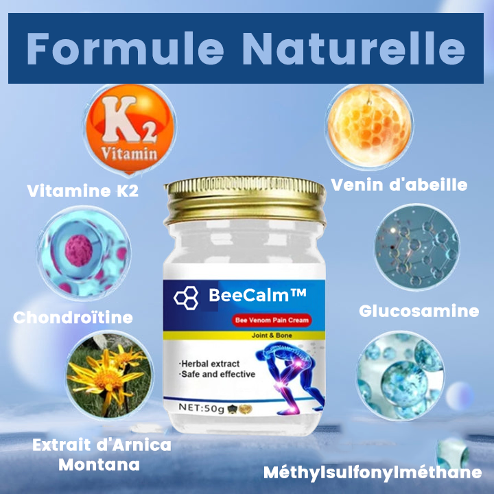 BeeCalm™ | Crème cicatrisante contre les douleurs articulaires et osseuses au venin d'abeille 