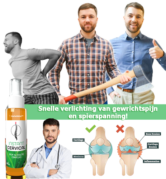 ReliefMist™ | Directe pijnverlichtingsspray voor de nek, spieren en gewrichten