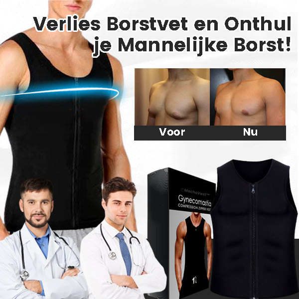 MachoVest™ | Gilet de compression à fermeture éclair pour gynécomastie 