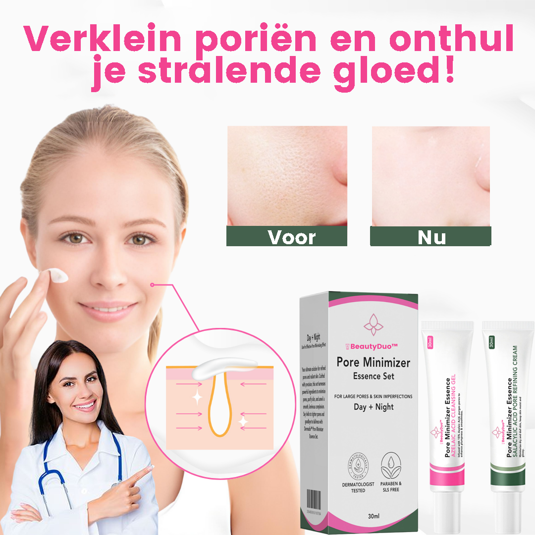 BeautyDuo™ | Pore Minimizer Essence Set Dag- en Nachtcrème