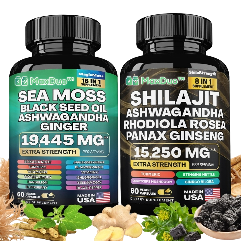 MaxDuo™ | Super Pack : Sea Resources 16-en-1 Magic Mix + Shilajit 8-en-1 Mix 