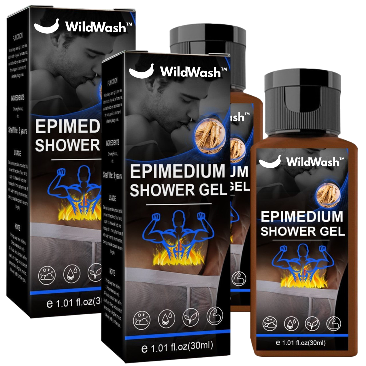 WildWash® | Gel doccia Epimedium per uomo 