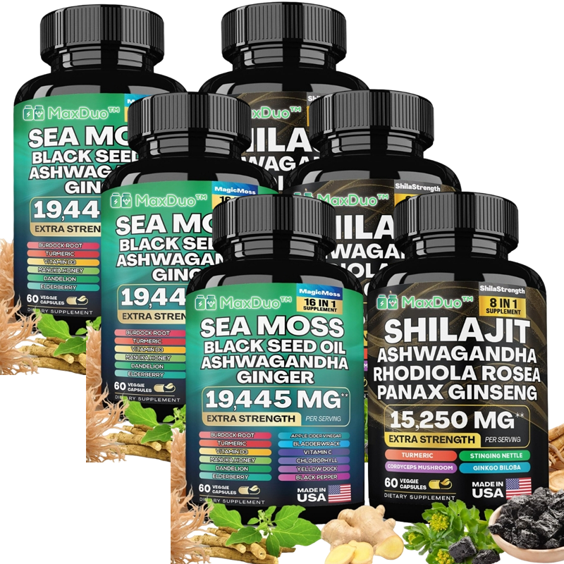 MaxDuo™ | Superpakket: Sea Resources 16-in-1 Magic Mix + Shilajit 8-in-1 Mix