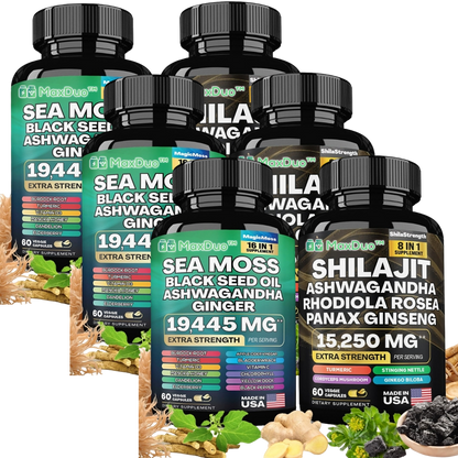 MaxDuo™ | Superpakket: Sea Resources 16-in-1 Magic Mix + Shilajit 8-in-1 Mix