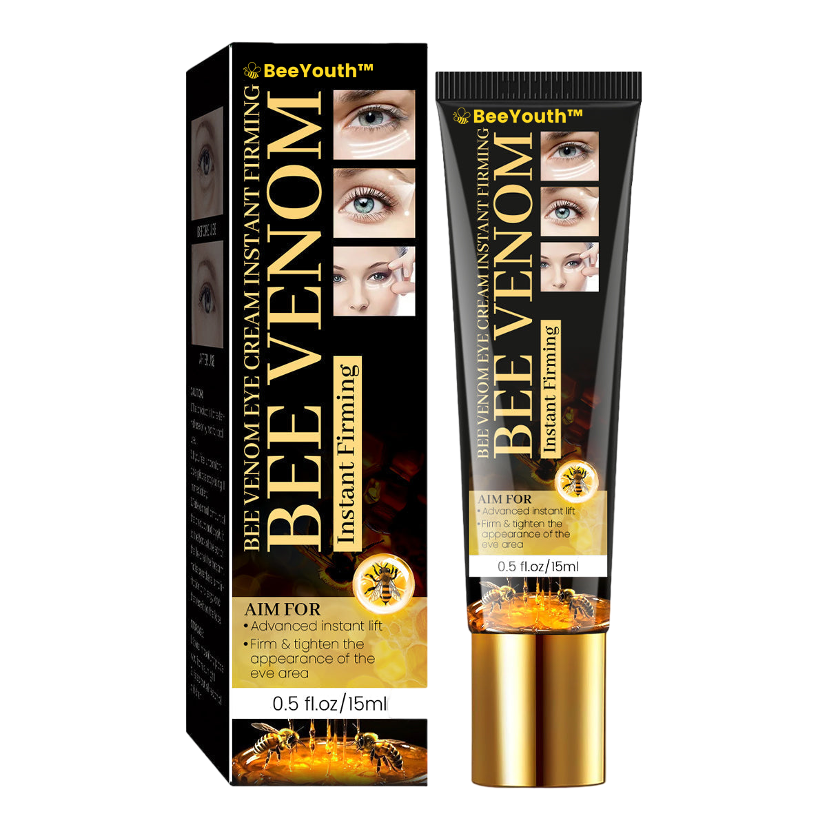 BeeYouth™ | Crème pour les yeux au venin d'abeille raffermissante instantanée 