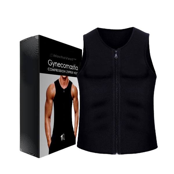 MachoVest™ | Gilet con cerniera a compressione per ginecomastia 