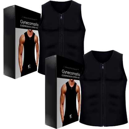 MachoVest™ | Gilet con cerniera a compressione per ginecomastia 