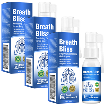 BreathBliss™ | Spray Detergente alle Erbe per le Vie Respiratorie 