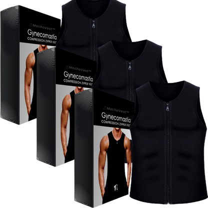 MachoVest™ | Gilet de compression à fermeture éclair pour gynécomastie 