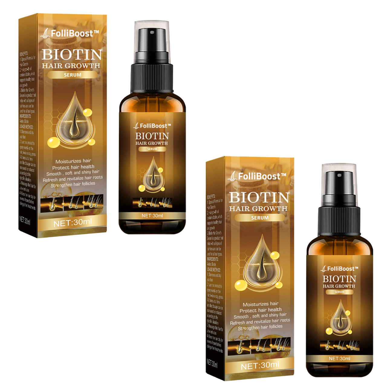 FolliBoost™ | Biotine haargroei spray-extract