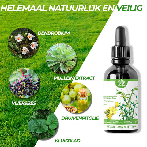 HoestWeg Serum™ | Kruiden Druppels voor Longreiniging