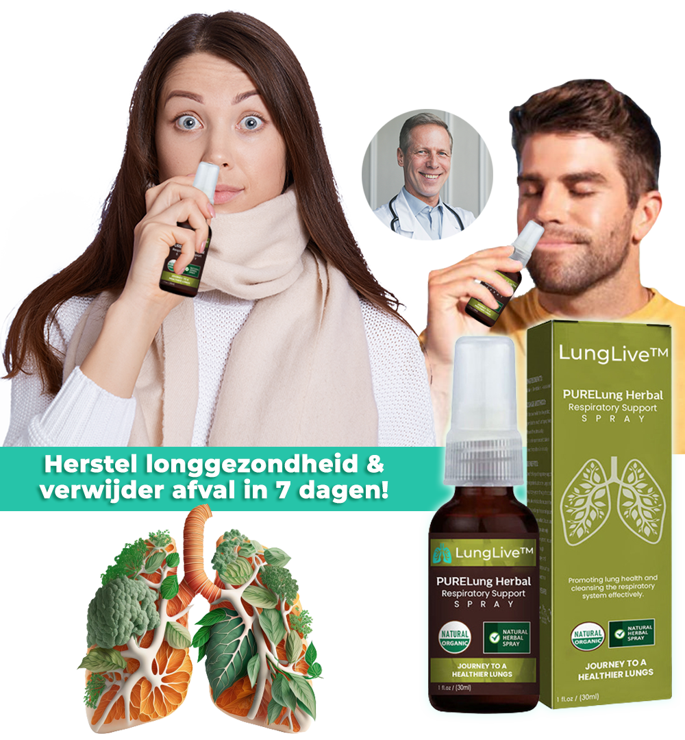 LungLive™ | Kruidenspray voor Long- en Ademhalingsondersteuning