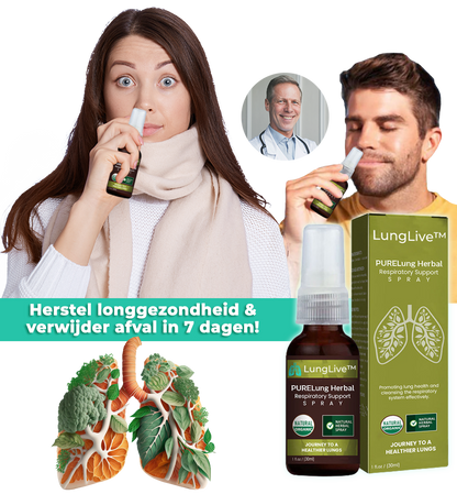 LungLive™ | Kruidenspray voor Long- en Ademhalingsondersteuning