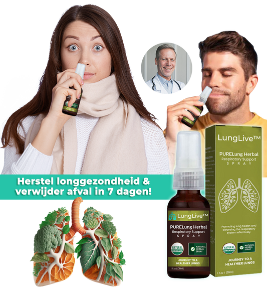 LungLive™ | Kruidenspray voor Long- en Ademhalingsondersteuning