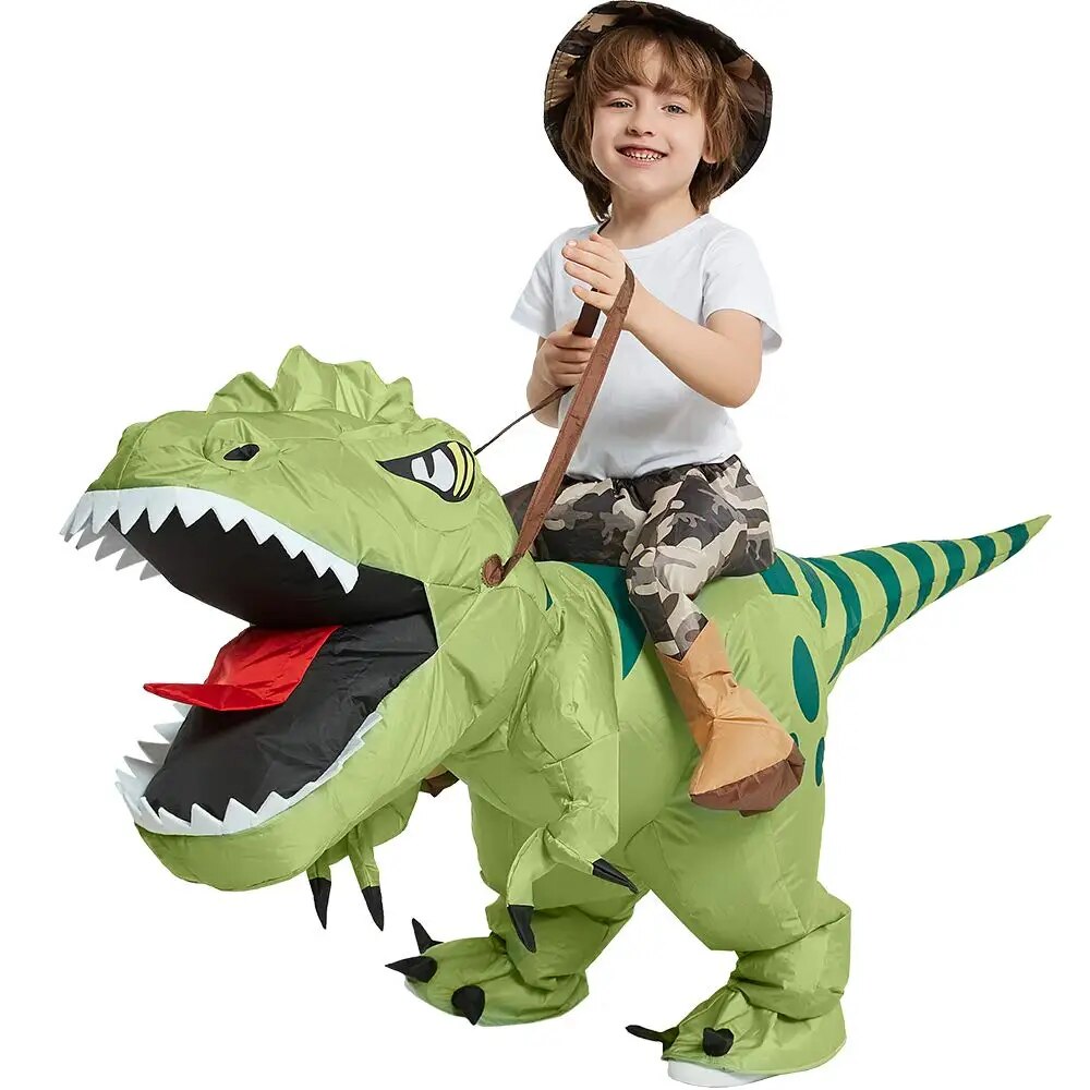 DynoPuff™ | Opblaasbaar dinosaurus Halloween kostuum voor kinderen!