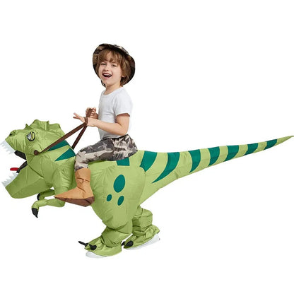 DynoPuff™ | Opblaasbaar dinosaurus Halloween kostuum voor kinderen!