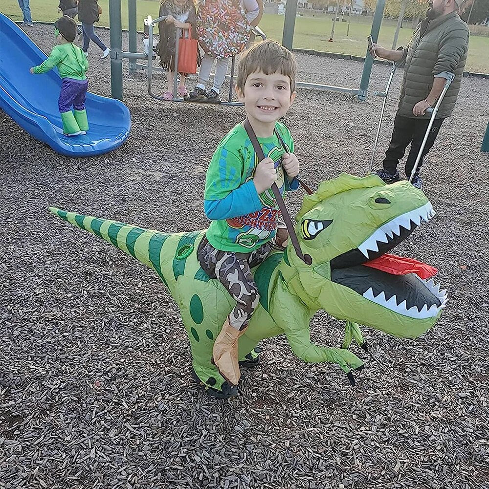 DynoPuff™ | Opblaasbaar dinosaurus Halloween kostuum voor kinderen!