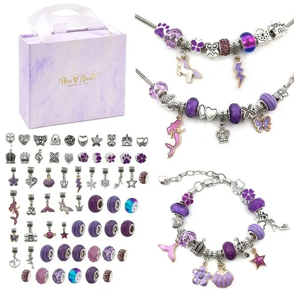 GirlyTwist™ | Simpatico set di braccialetti fai da te per ragazze 