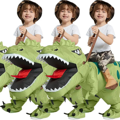 DynoPuff™ | Opblaasbaar dinosaurus Halloween kostuum voor kinderen!